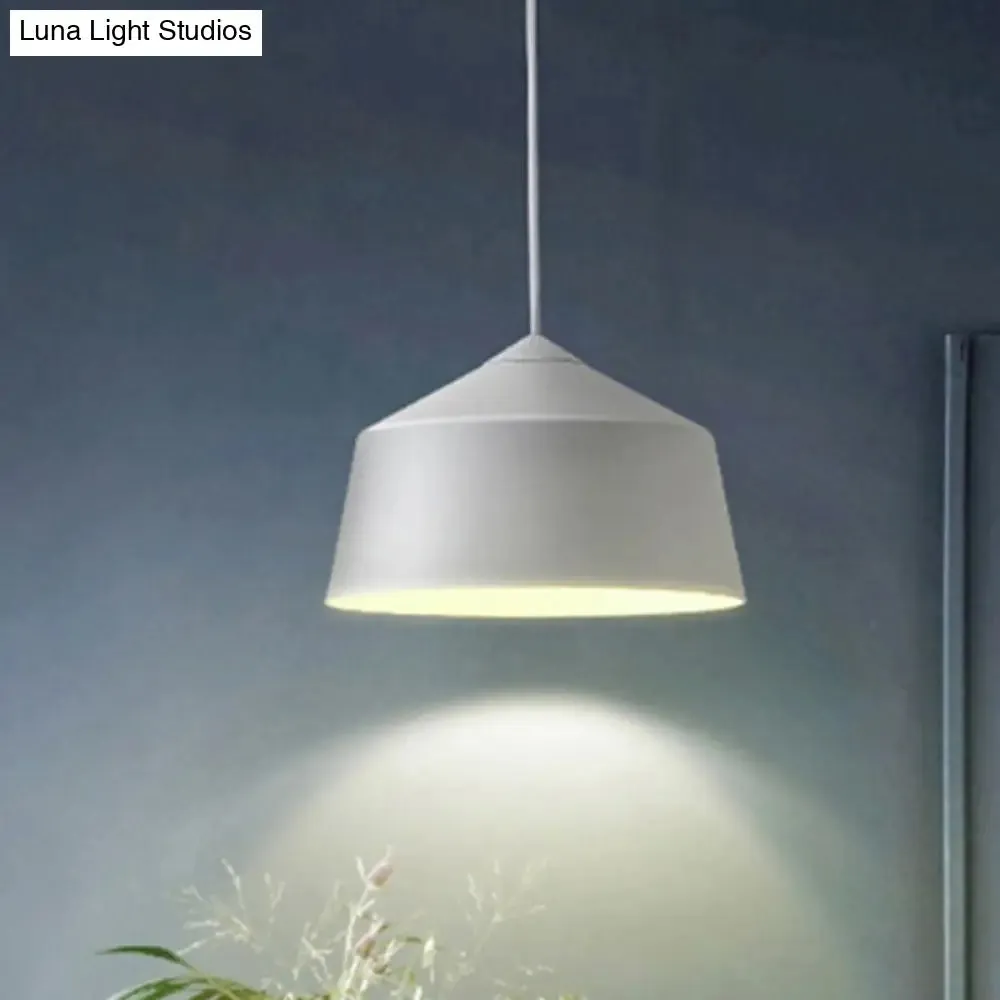 Nordic Metal Dome Pendant Light - 1-Light, Black/Grey/Pink Hanging Ceiling Lamp