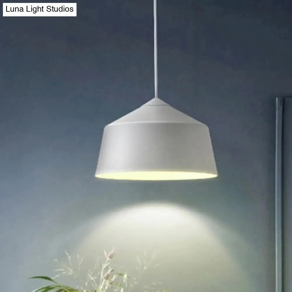 Nordic Metal Dome Pendant Light - 1-Light, Black/Grey/Pink Hanging Ceiling Lamp
