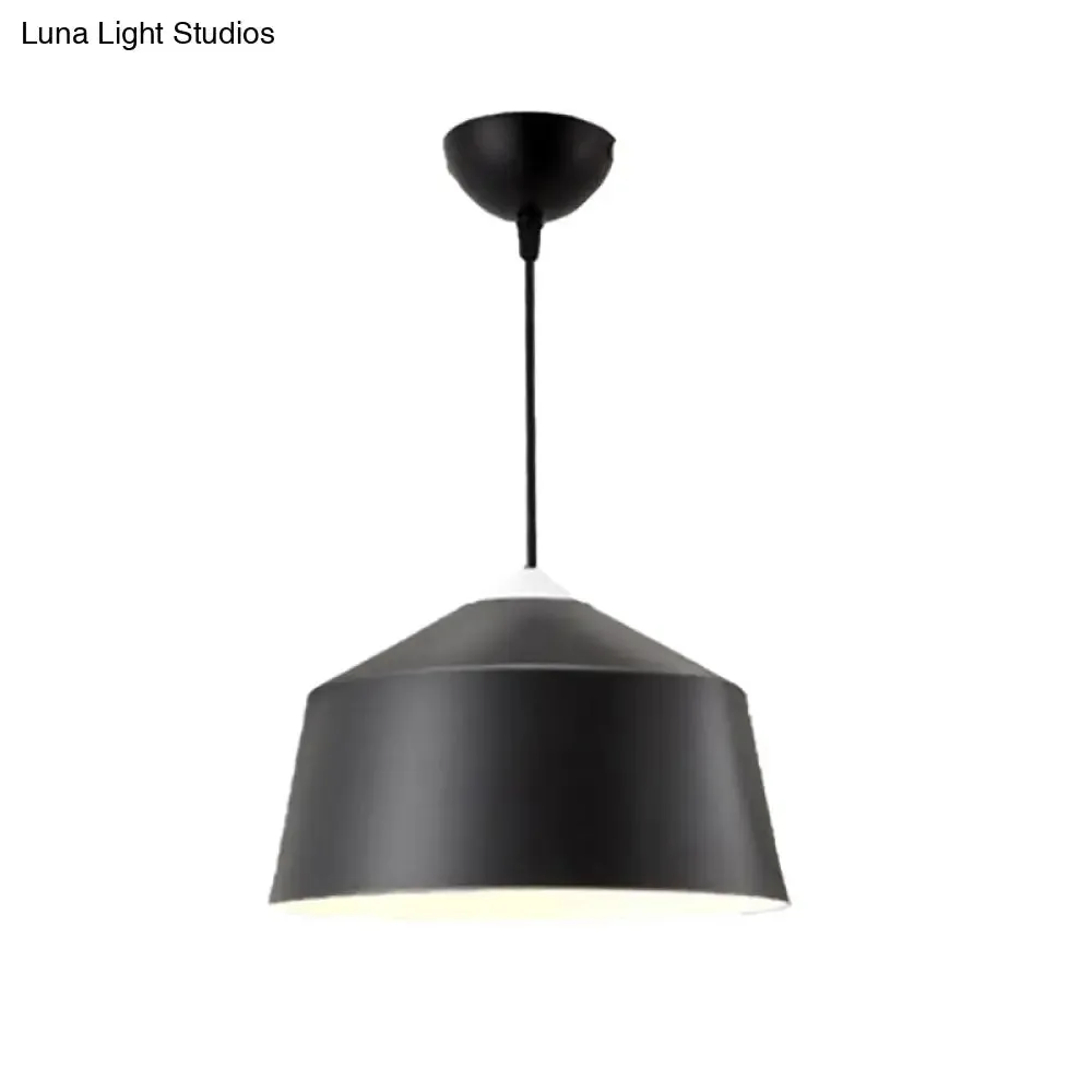 Nordic Metal Dome Pendant Light - 1-Light, Black/Grey/Pink Hanging Ceiling Lamp