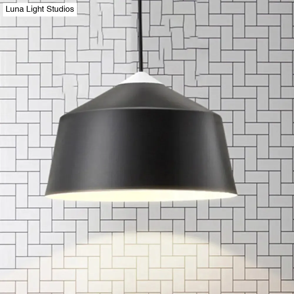 Nordic Metal Dome Pendant Light - 1-Light, Black/Grey/Pink Hanging Ceiling Lamp