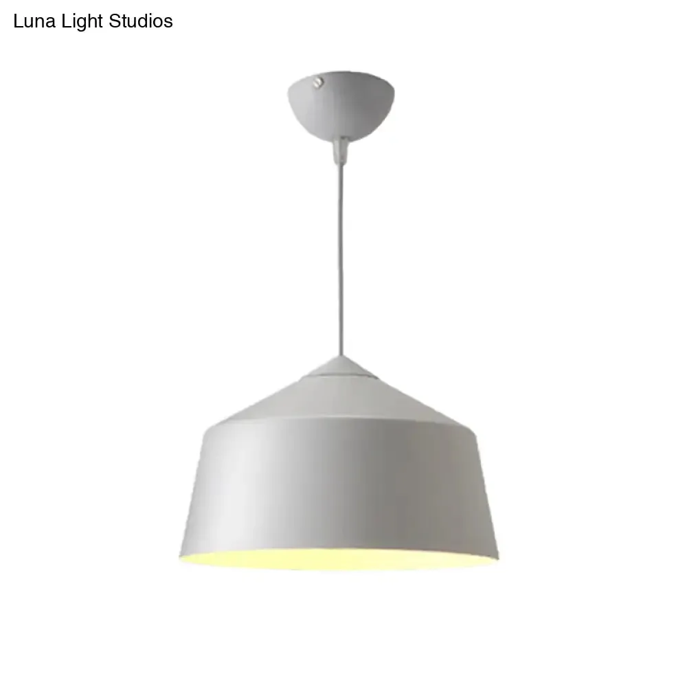 Nordic Metal Dome Pendant Light - 1-Light, Black/Grey/Pink Hanging Ceiling Lamp