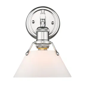 Orwell 1-Light Bath Vanity in Chrome with Opal Glass Shade