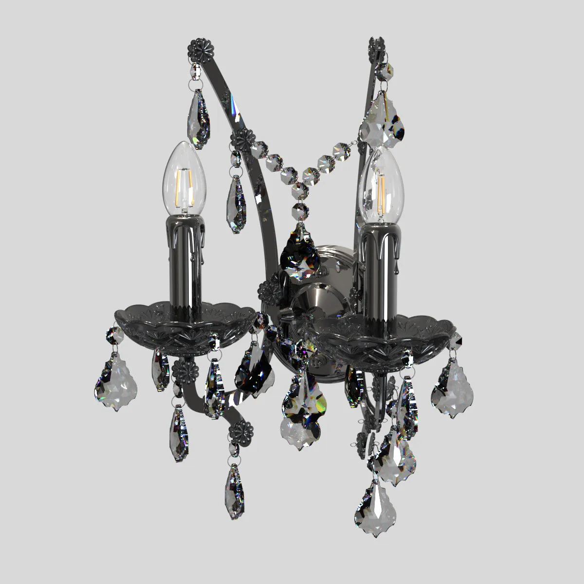 PARIS Provincial Style K9 Crystal Wall Light  E14 Candelabra bulb
