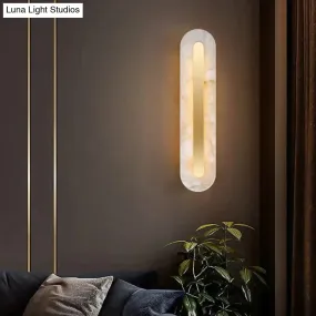Postmodern Luxury Copper Marble Wall Lamp in Gold shade For Living Room Restaurant Bedroom Indoor Wall Lamp