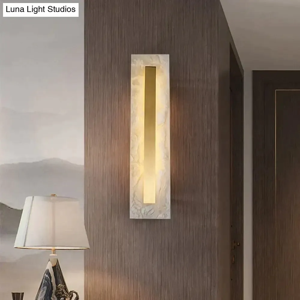 Postmodern Luxury Copper Marble Wall Lamp in Gold shade For Living Room Restaurant Bedroom Indoor Wall Lamp