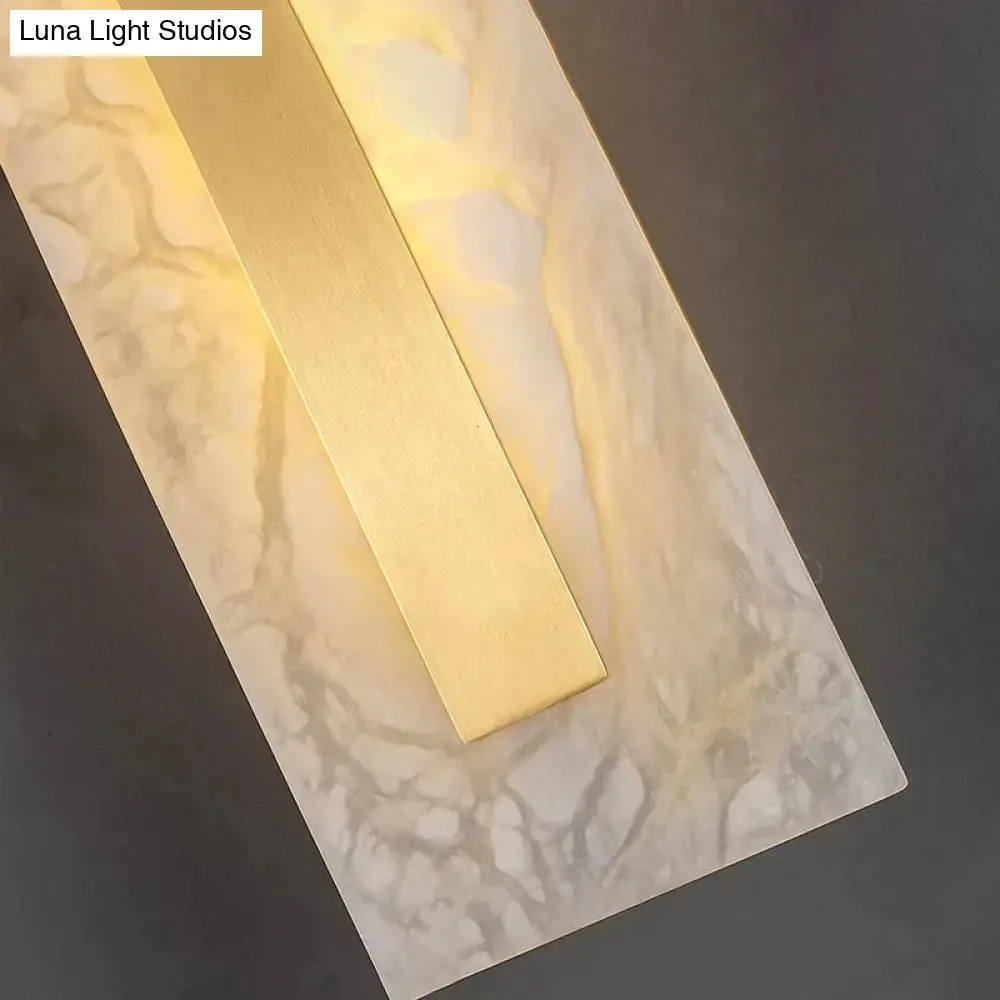 Postmodern Luxury Copper Marble Wall Lamp in Gold shade For Living Room Restaurant Bedroom Indoor Wall Lamp