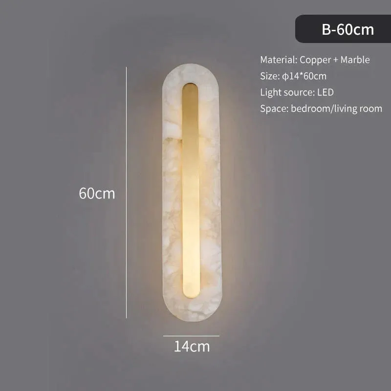 Postmodern Luxury Copper Marble Wall Lamp in Gold shade For Living Room Restaurant Bedroom Indoor Wall Lamp