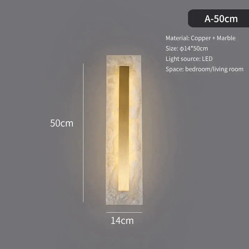 Postmodern Luxury Copper Marble Wall Lamp in Gold shade For Living Room Restaurant Bedroom Indoor Wall Lamp