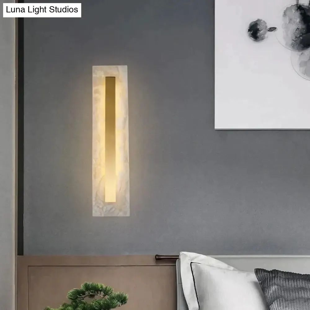 Postmodern Luxury Copper Marble Wall Lamp in Gold shade For Living Room Restaurant Bedroom Indoor Wall Lamp
