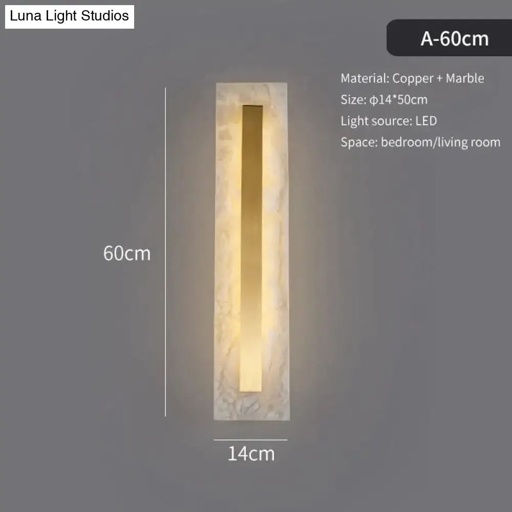 Postmodern Luxury Copper Marble Wall Lamp in Gold shade For Living Room Restaurant Bedroom Indoor Wall Lamp