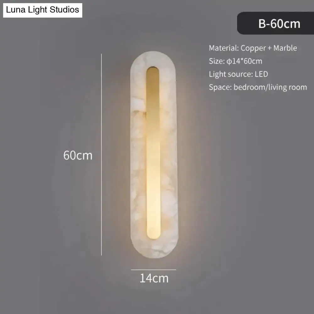 Postmodern Luxury Copper Marble Wall Lamp in Gold shade For Living Room Restaurant Bedroom Indoor Wall Lamp