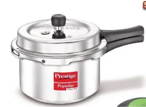 Prestige Popular Svachh Aluminium Pressure Cooker , 3.0 Litre - Silver