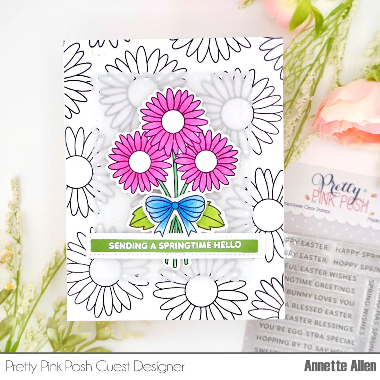 PRETTY PINK POSH:  Sentiment Strips | Easter | Stamp
