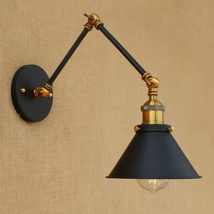 Retro Loft Industrial Wall Lamp with Swing Arm
