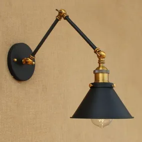 Retro Loft Industrial Wall Lamp with Swing Arm