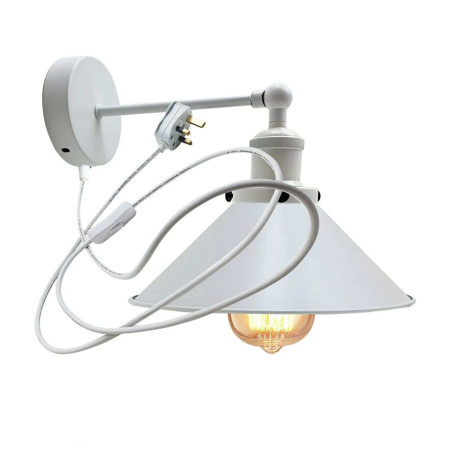 Retro Wall Lights E27 Adjustable Wall Arm Industrial Wall Light Fixtures Sconce Lamp for Loft Coffee Bar~1279