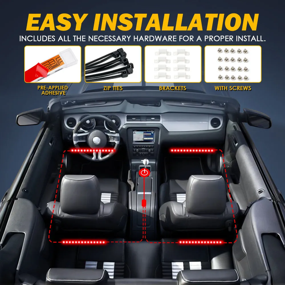 RGB LED Interior USB Car Light Set 4PC | Celestial Series