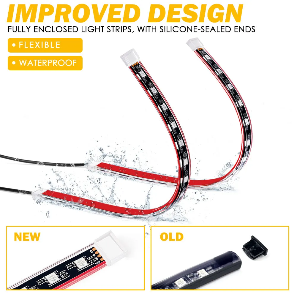 RGB LED Interior USB Car Light Set 4PC | Celestial Series