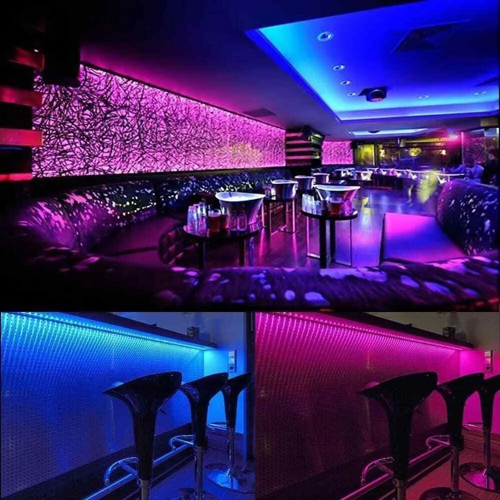 RGB LED Strip 220V 240V 144 LEDs/m IP65 Wireless Bluetooth App Control with Remote