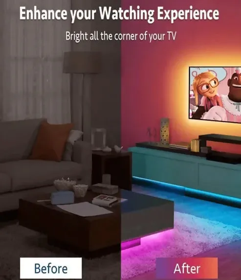 RGB LED Strip Light With Remote Controller Set