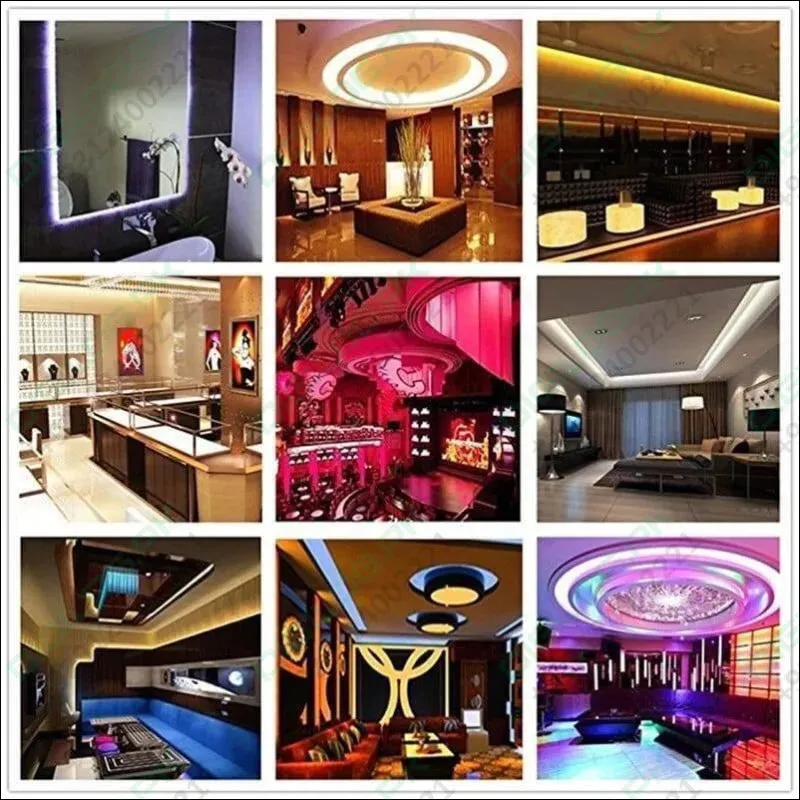 Rgb Led Strip With Remote And Power Supply White Background 12v 5meter 24 Key Remote