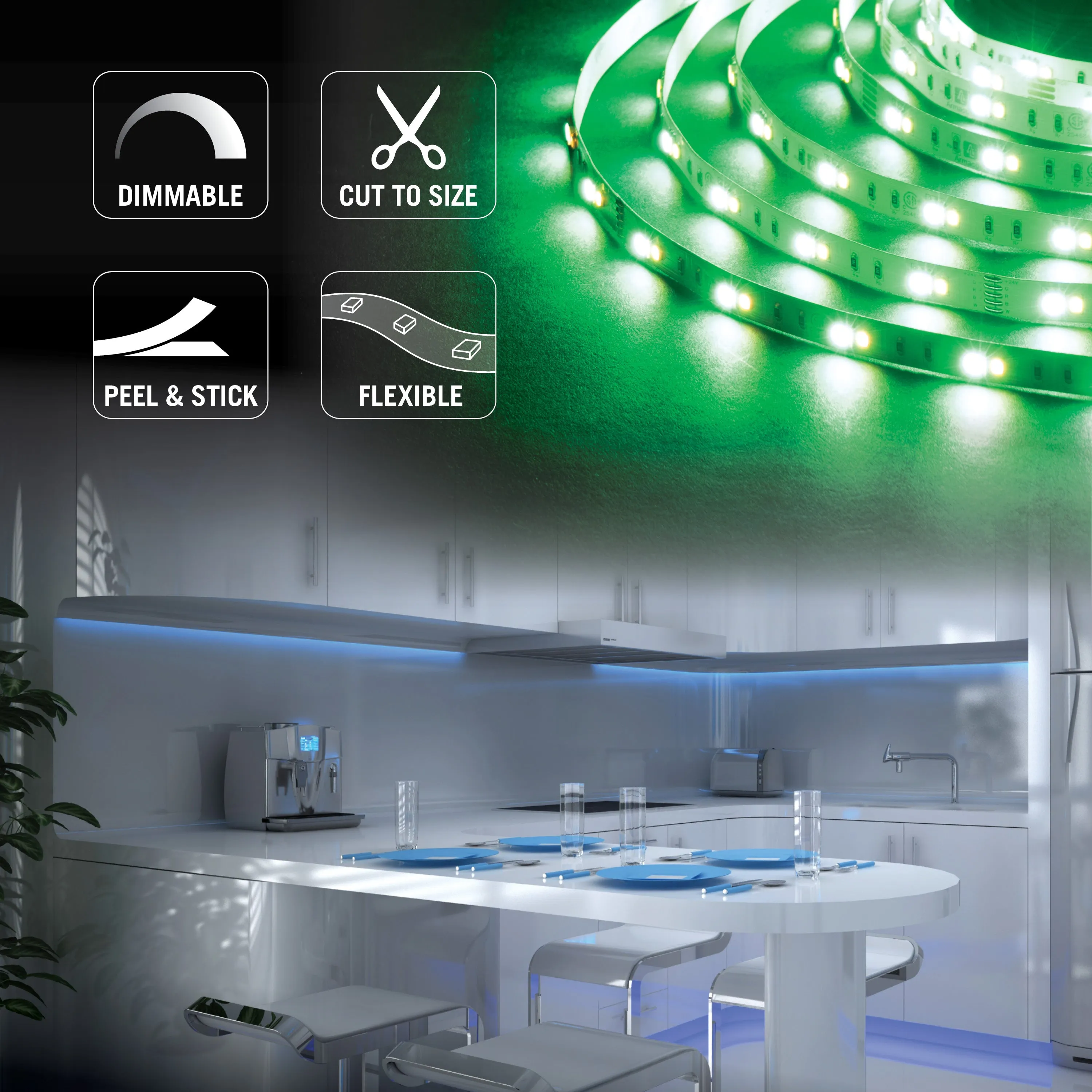 RibbonFlex Pro 24V RGB W LED Strip Light Tape 30   30 LED/m