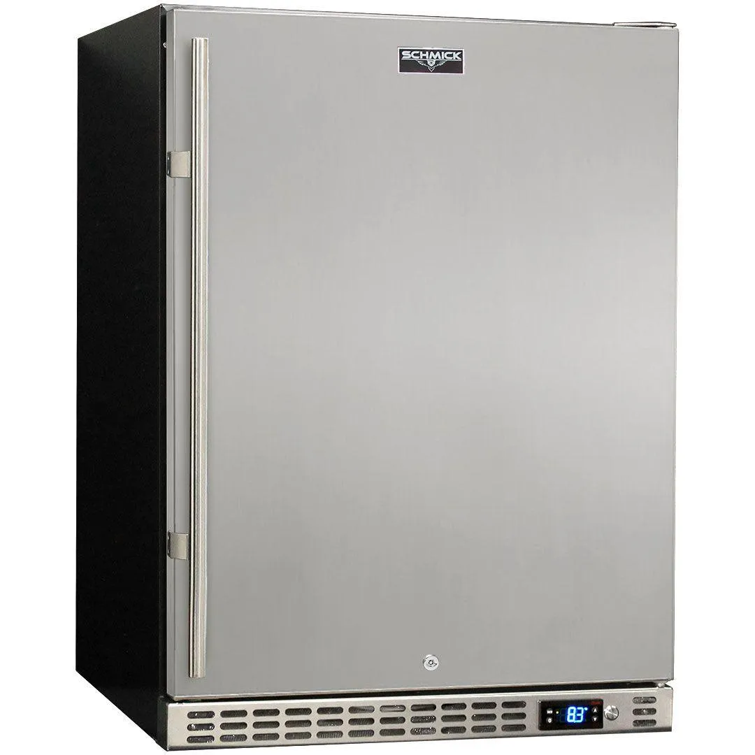 Schmick 164 Litre Solid Single Door Under Bench Stainless Steel Bar Fridge - SK156-SD