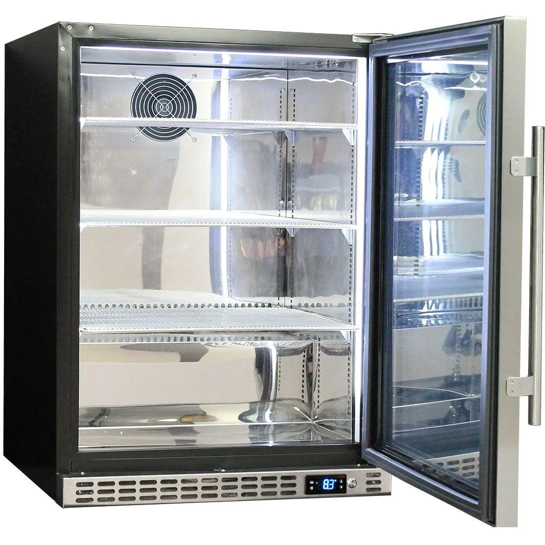 Schmick 164 Litre Solid Single Door Under Bench Stainless Steel Bar Fridge - SK156-SD