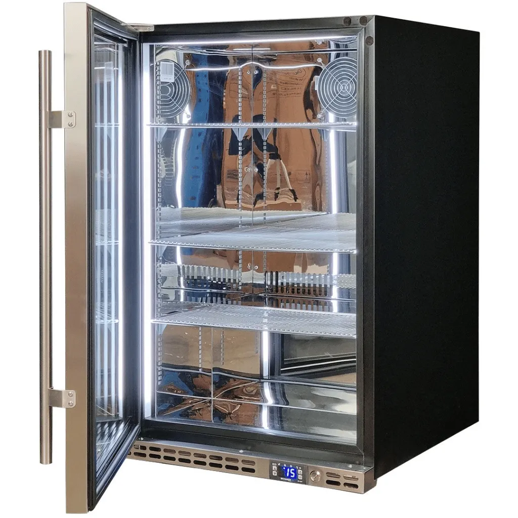 Schmick SK146L-HD 164L Stainless Steel Front Venting Under Bench Bar Fridge