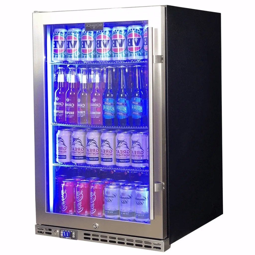 Schmick SK146L-HD 164L Stainless Steel Front Venting Under Bench Bar Fridge