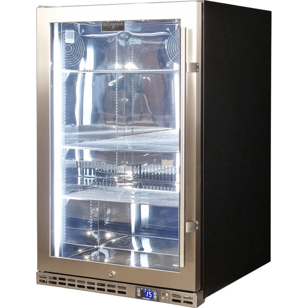 Schmick SK146L-HD 164L Stainless Steel Front Venting Under Bench Bar Fridge