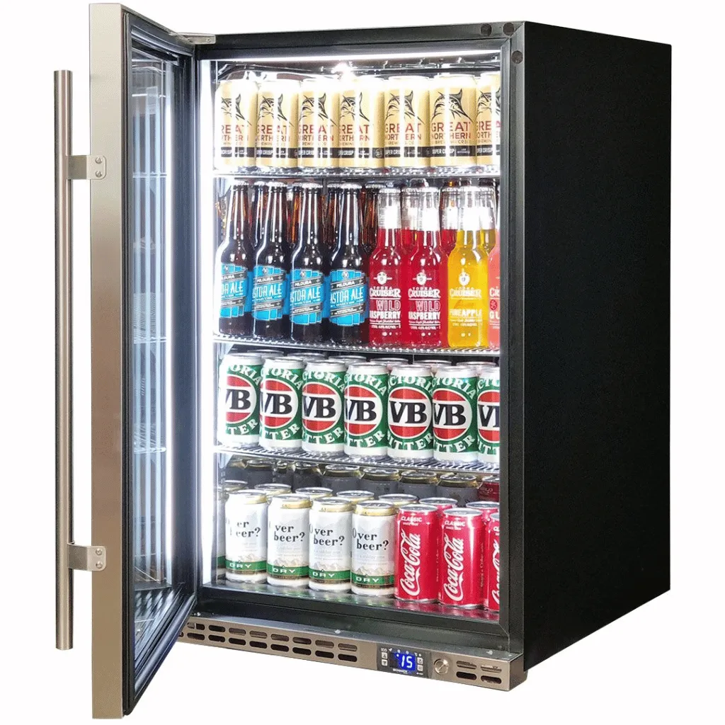 Schmick SK146L-HD 164L Stainless Steel Front Venting Under Bench Bar Fridge