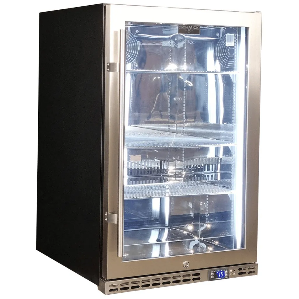 Schmick SK146R-HD 164L Black Under Bench Bar Fridge