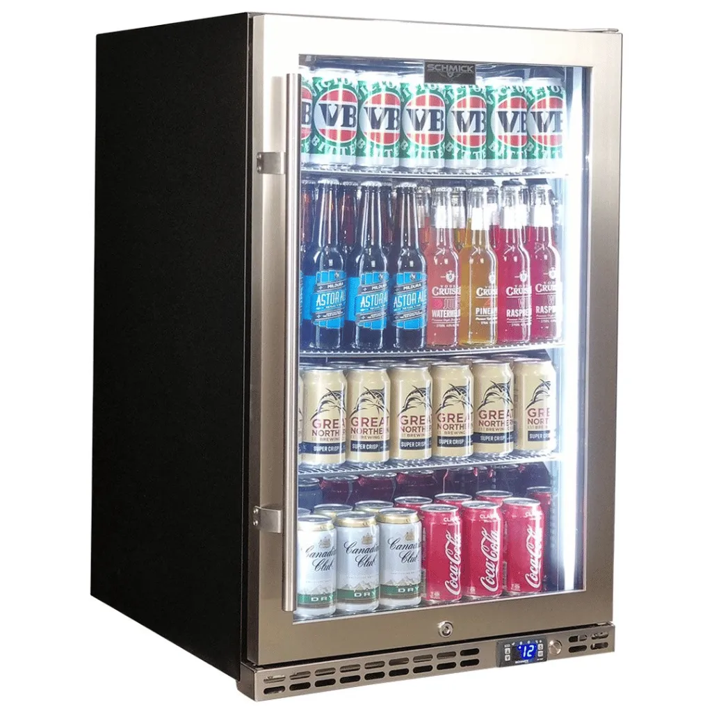 Schmick SK146R-HD 164L Black Under Bench Bar Fridge