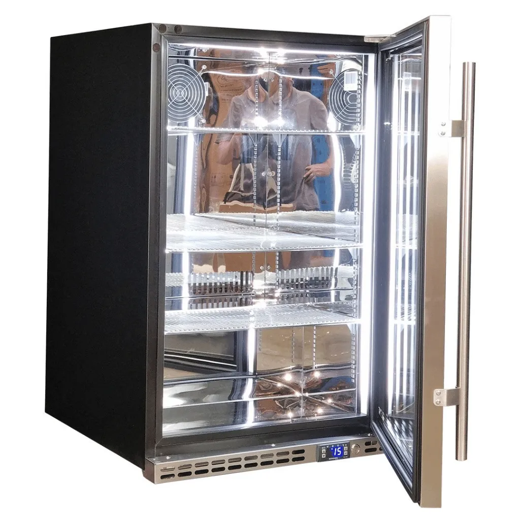 Schmick SK146R-HD 164L Black Under Bench Bar Fridge