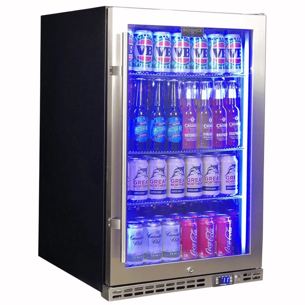 Schmick SK146R-HD 164L Black Under Bench Bar Fridge