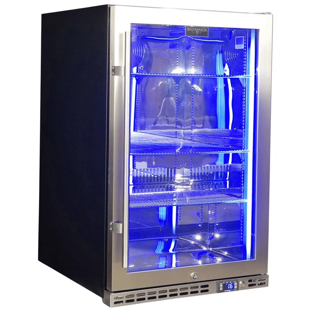 Schmick SK146R-HD 164L Black Under Bench Bar Fridge