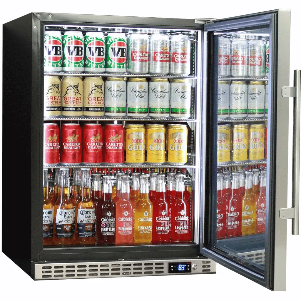 Schmick SK156-SS 164L Stainless Steel Front Venting Under Bench Bar Fridge