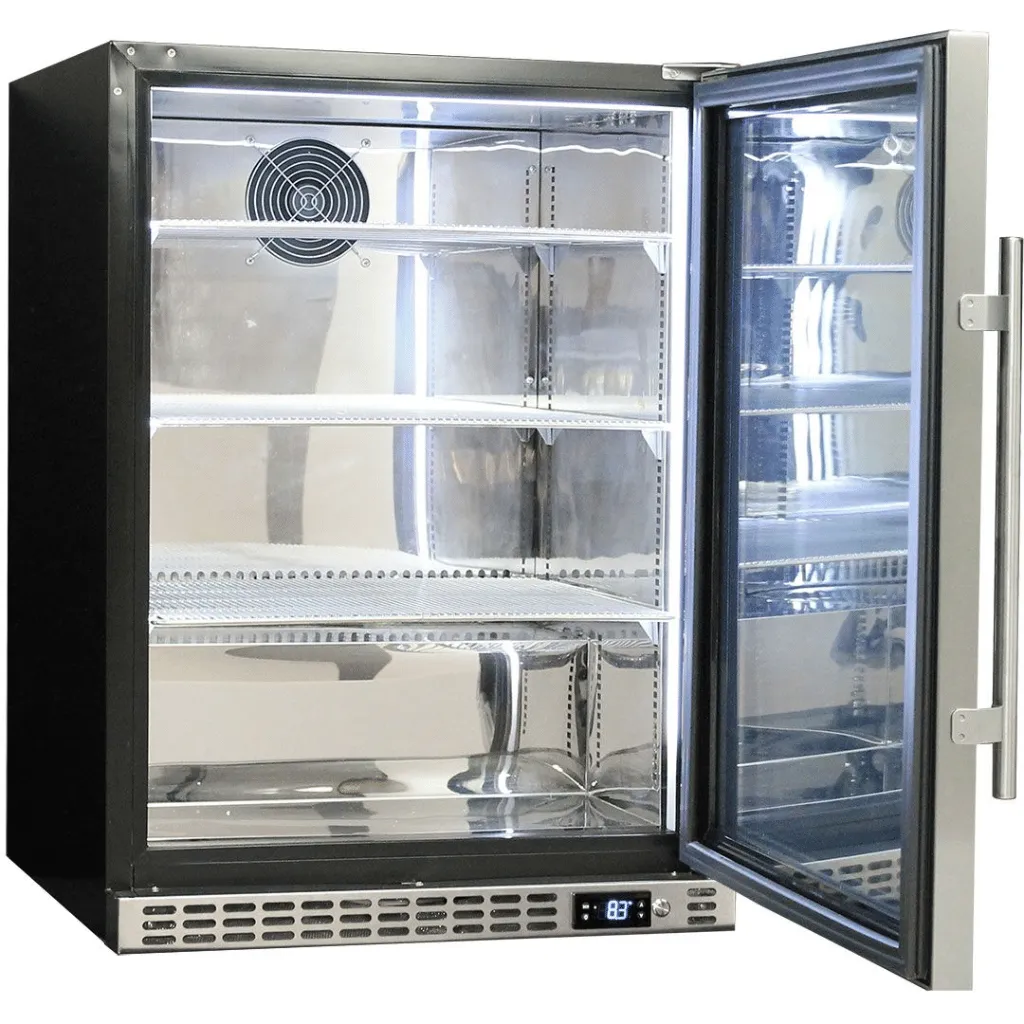 Schmick SK156-SS 164L Stainless Steel Front Venting Under Bench Bar Fridge