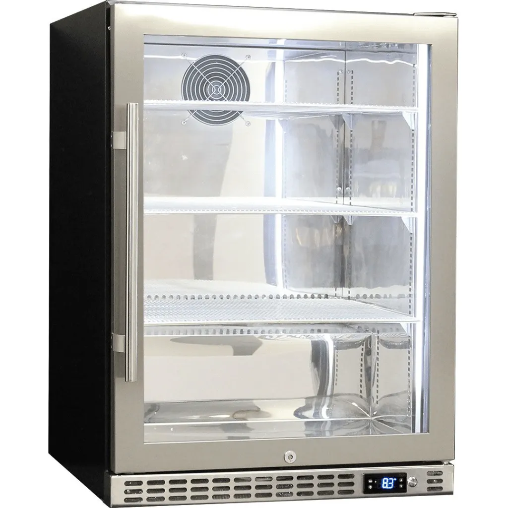 Schmick SK156-SS 164L Stainless Steel Front Venting Under Bench Bar Fridge
