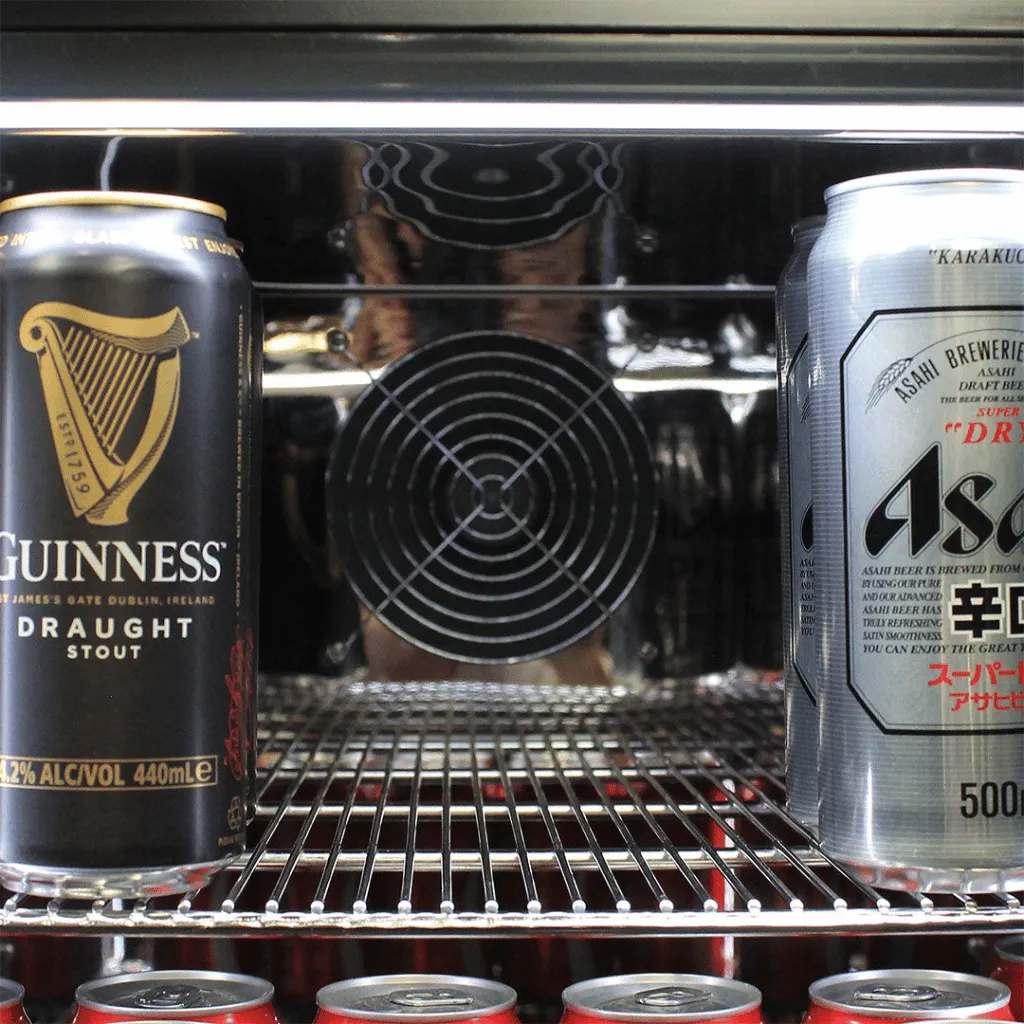 Schmick SK86R-B-HD 89L Black Under Bench Bar Fridge