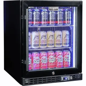 Schmick SK86R-B-HD 89L Black Under Bench Bar Fridge