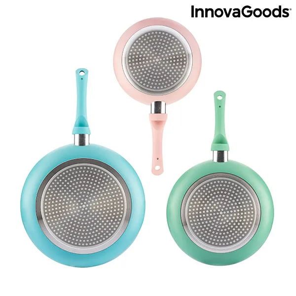 Set of Non-stick Frying Pans with Ceramic Coating Pantasy InnovaGoods 3 Pieces (ø 20-24-28 cm)