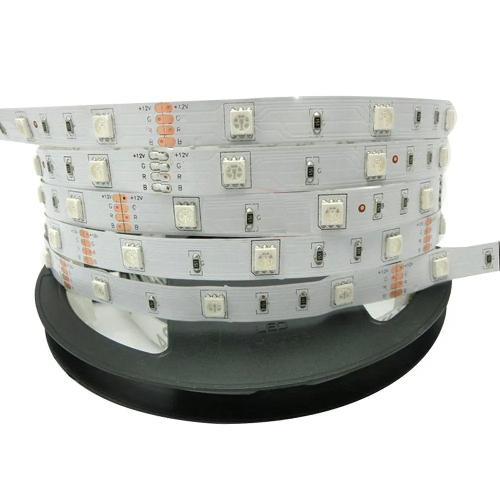 SMD5050-150 RGB Color LED Strips 30 LEDs Per Meter 10mm Wide Tri-Chip Flexible Tape