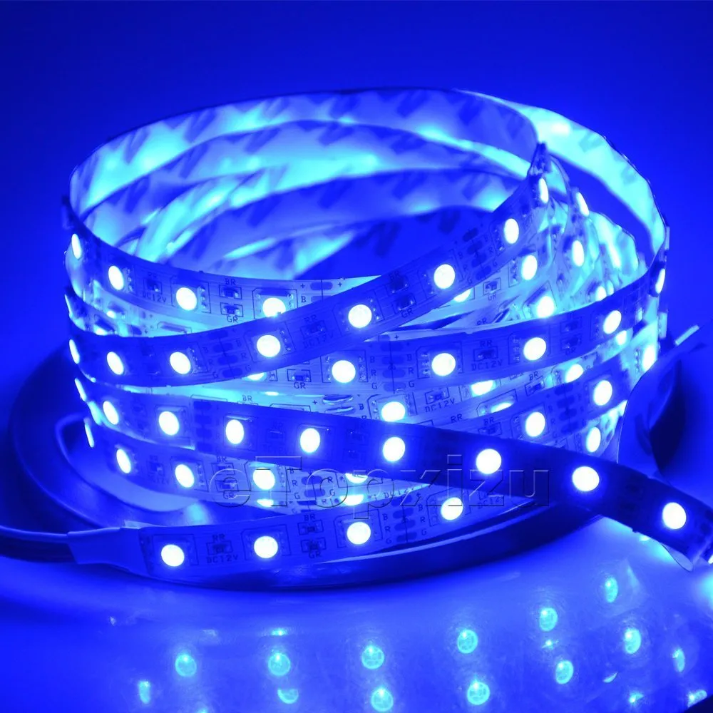 SMD5050-150 RGB Color LED Strips 30 LEDs Per Meter 10mm Wide Tri-Chip Flexible Tape
