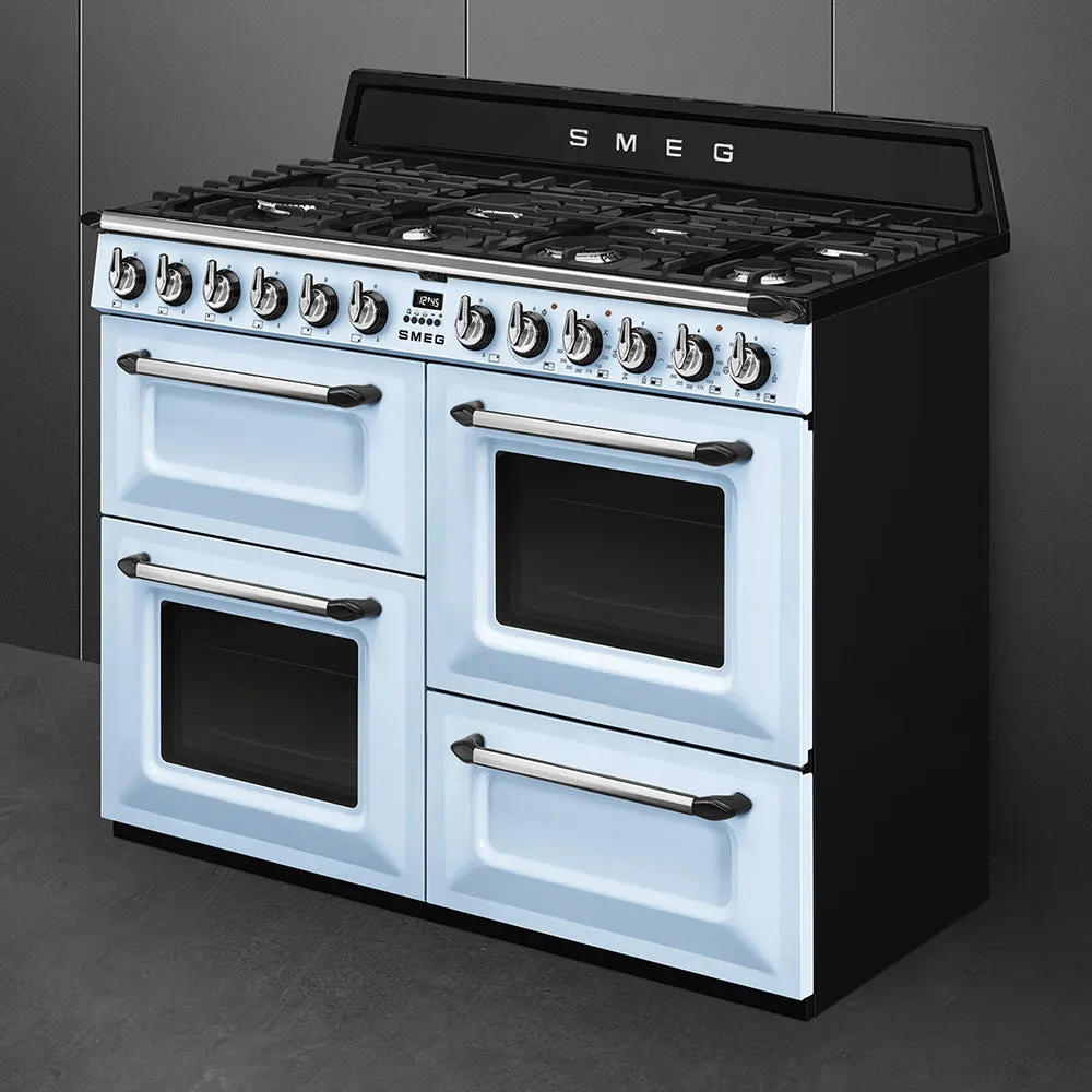 Smeg Victoria 110CM Freestanding Dual Fuel Range Cooker - Pastel Blue | TR4110AZ
