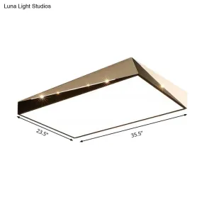 Stylish Split Design LED Flush Mount in Black and White with Warm/White Light for Living Room, Available in 3 Sizes (16"/19.5"/23.5")
