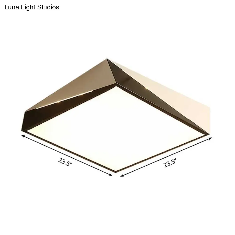 Stylish Split Design LED Flush Mount in Black and White with Warm/White Light for Living Room, Available in 3 Sizes (16"/19.5"/23.5")