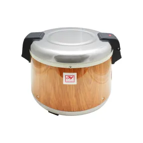 Thunder Group SEJ18000 15-1/2" dia. Stainless Steel 30 Cups Electric Rice Warmer, Wood Grain Finish, 100W