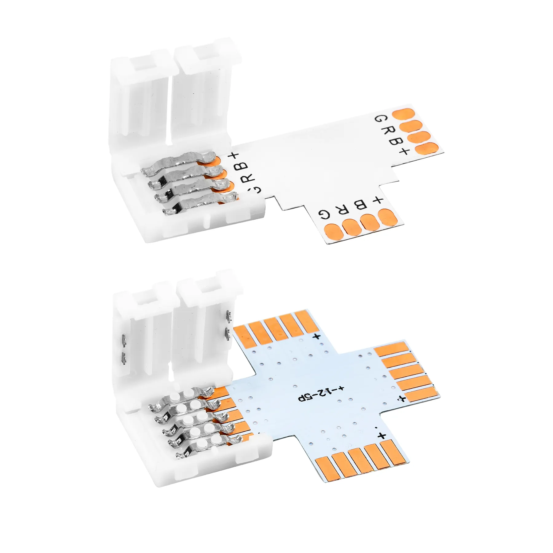 T/L/X Shape Solderless Corner Connector 2pin/3pin/4pin/5pin WS2811 WS2812B Led Strip No Soldering